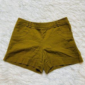 Elevenses Shorts Womens 2 Anthropologie Side Zip 4" Inseam Pockets Boho